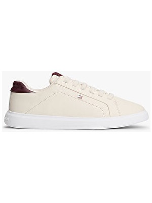 Tommy Hilfiger Deri Cupsole Court Spor Ayakkabı