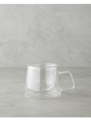 English Home Allegro Borosilikat Cam Double Wall Kupa 200 ml Şeffaf