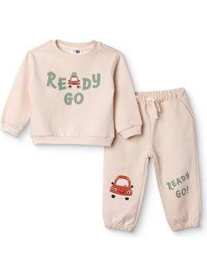 Hellobaby Hellobaby, Erkek, Eşofman Takımı, Araba Baskılı, Little Car, Bisiklet Yaka, Uzun, Uzun Kol