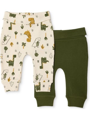 Hellobaby Hellobaby Erkek Bebek 2li Patiksiz Alt Dinozor Baskılı Yok Uzun Paça