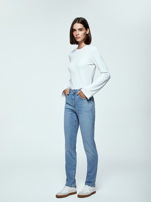 Lc Waikiki Yeni Sezon Yüksek Bel Straight Fit Kadın Jean Pantolon