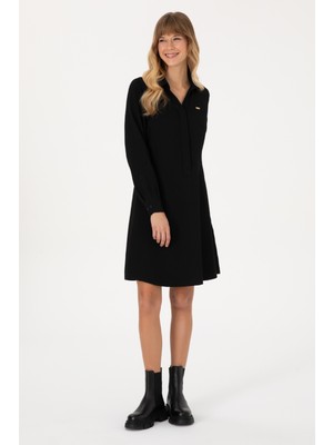 U.s. Polo Assn. Kadın Siyah Elbise (Dokuma) 50316609-VR046