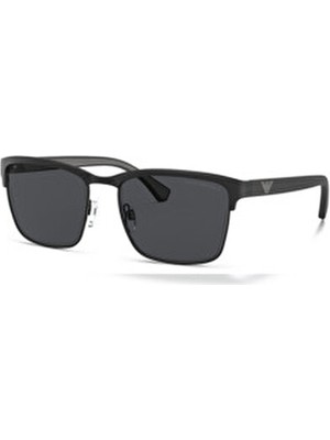 Emporio Armani 2087 301487 56 Siyah Renkli Erkek Güneş Gözlüğü UV 400 Filtreli