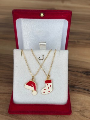 Reiz Handmade Şapka & Çorap 2'li Kolye Seti