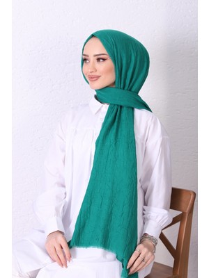 Shalby Bambu Kraş Şal Tesettür Yonca Yeşili