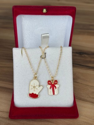 Reiz Handmade Hediye Paketi & Eldiven 2'li Kolye Set