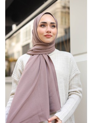 Shalby Pamuk Cazz Şal Tesettür Sütlü Kahve
