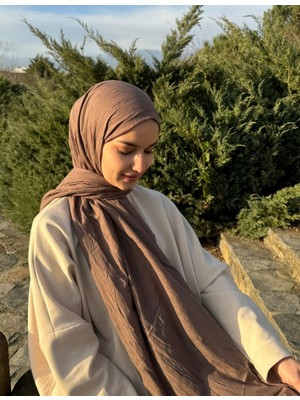 Shalby Bambu Crash Şal Tesettür Cappuccino