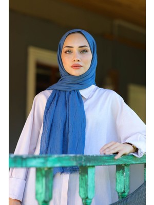 Shalby Bambu Crash Şal Indigo