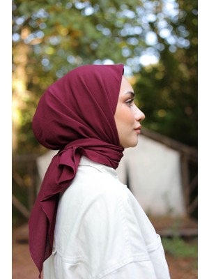 Shalby Tesettür Cotton Pamuklu Eşarp Bordo