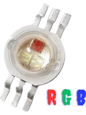 Powerr Led Aydınlatma 1 Watt 350MA 6 Bacaklı Rgb Power LED Pcb 10 Adet