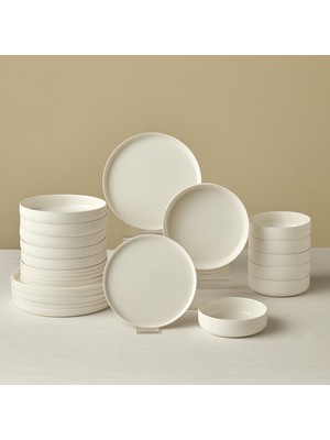 Karaca Earth Collection Finesse 24 Parça 6 Kişilik Yemek Takımı Beyaz