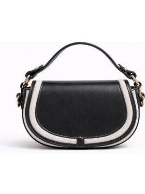 Tandi Bags Howard Kapaklı Siyah Kanvas Çapraz Çanta