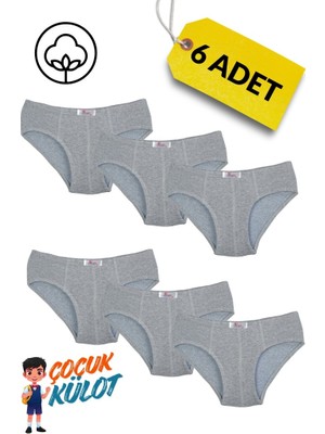 Cennetoğlu Erkek Çocuk 6'lı %100 Pamuk Beyaz Külot