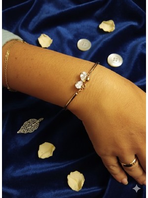 TrendyChic Gold Renk Kelebek Charmlı Ajda Model Kadın Bileklik