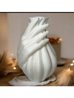 Lamba Cini El Figürlü El Yapımı Dekoratif Vazo  %100 Taş Tozu