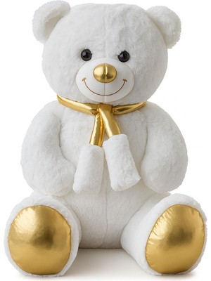 InTrio Peluş Altın Detaylı Ayıcık 80 cm | Şık Tasarım