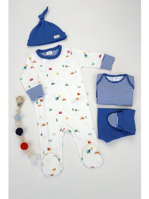 Sezgibaby Kale 4'lü Erkek Bebek Tulum Çoklu Set