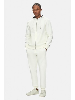 Ecko Unltd. Manahawk Erkek Beyaz Jogger Rahat Kesim Bağcıklı Bel Eşofman Altı