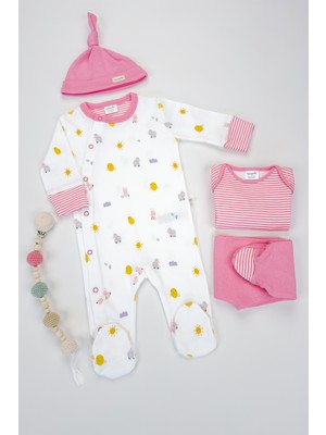 Sezgibaby Kisecik 4'lü Kız Bebek Tulum Çoklu Set