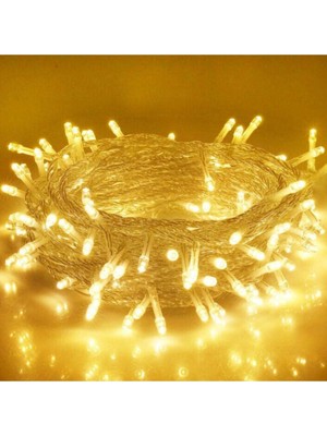 10 Metrelik LED Dekoratif Dize Işık, 8 Animasyon, Şeffaf Kablo