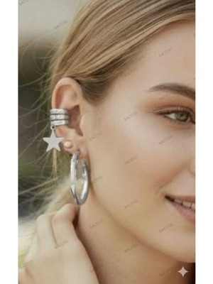 Bacoss Halka ve Yıldızlı 5 'li Küpe Seti (BC-1249)