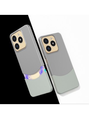 Canpay Realme Note 60 Uyumlu Kılıf 2in1 Gizli Kart Bölmeli ve Mıknatıslı Ince Dayanıklı Sert Kapak