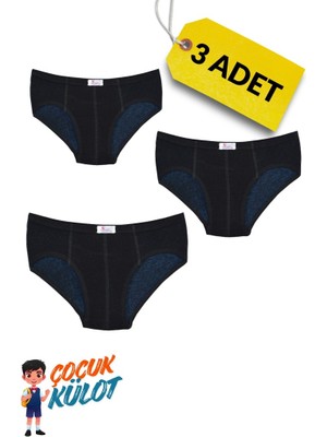 Cnt Erkek Çocuk Beyaz Külot %100 Pamuk 3 Adet