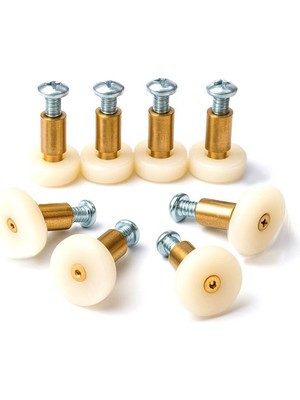AYRINTISHOP Banyo Duşakabin ve Cam Kabin Tekerleri Çap 18MM Boy Uzunluk 24MM 8 Adet