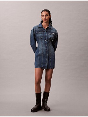Calvin Klein Kadın Denim Elbise