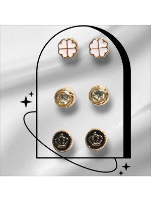 Bacoss Incili -Taşlı Çıt Çıt Düğme Aksesuar Toka (BC-1207)