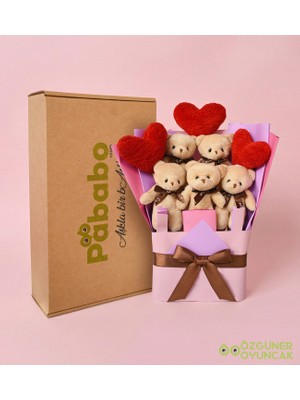 Özgüner Oyuncak Kalpli Ayıcık Buketi – Sevgiliye Romantik Yeni Yıl Sürprizi