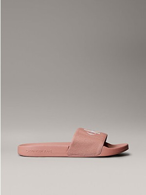 Calvin Klein Kanvas Monogram Detaylı Kadın Terlik