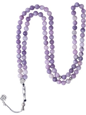 Bütüncül Şifa Lepidolit Doğal Taş Tesbih 99'lu