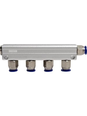 Shuivan Shuıvan Pnömatik 4'lü Kollektör Su Dağıtıcı 3/8" - 1/4" 12MM - Şipşak