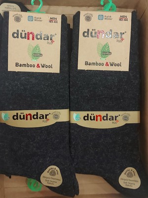 Dündar Plus 5923 Erkek Bambu Wool Yün Çorap 6 Adet