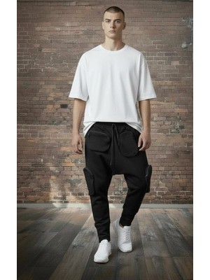 Black Steel Kargo Cepli Fermuarlı Eşofman