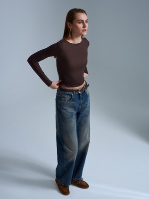 Dilvin 72109 %100 Pamuk Baggy Jean-Tint