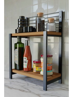 Çok Amaçlı Tezgah Üstü Organizer Yüksek Raflı Banyo Mutfak ve Çalışması Düzenleyicisi