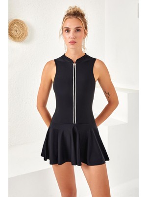 Adasea Lapieno 4160 Önü Fermuarlı Etekli Mayo