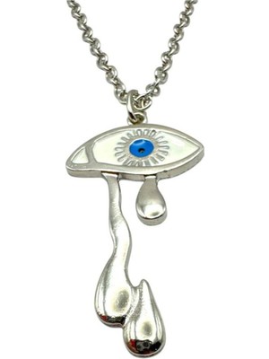 Ağlayan Mavi Göz Unisex Kolye – Koruyucu Tasarım