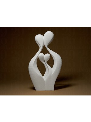 Linova Soyut Aile Heykel Biblo Dekoratif Obje