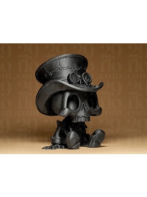 Linova Oturan Iskelet Heykel Biblo Dekoratif Obje