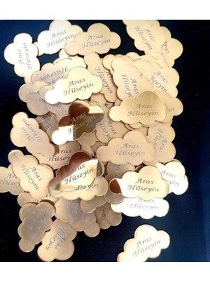 Güven Pleksi Bulut Kendinden Yapışkanlı Isme Özel Etiket Doğum Günü Özel Gün