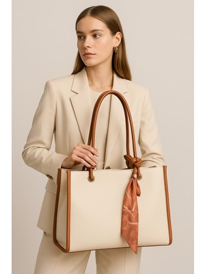 Lorevie Kadın Siyah Fularlı Omuz ve El Çantası