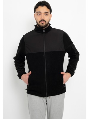 Softshell Detay Polar Su Itici Standart Fit Ceket Rüzgar Geçirmez Tam Fermuar Kışlık Unisex Mont