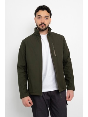 Softshell Içi Polarlı Su Geçirmez Standart Fit Ceket Rüzgar Geçirmez Tam Fermuar Kışlık Unisex Mont