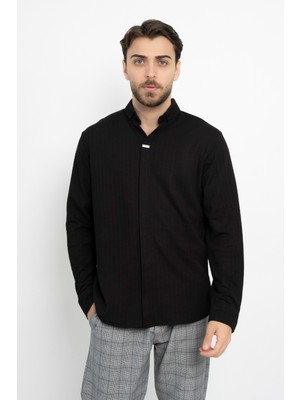 Dik Yakalı Metal Detaylı Klasik Düz Aşçı Şef Gömlek Aşçı Uniforma (Chef Gömlek) Personel Kıyafeti