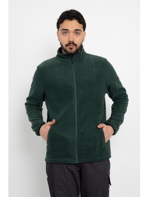 Unisex Anti-Pilling Tüylenme Yapmayan Standart Fit Tam Fermuarlı Soğuk Geçirmez Polar Hırka