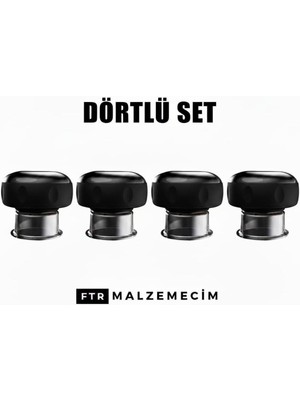 12 Seviyeli Dörtlü Akıllı Kupa Masaj Seti (Siyah)